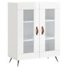 vidaXL Dressoir 69,5x34x90 cm bewerkt hout hoogglans wit