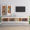 vidaXL Tv-meubelen 4 st massief grenenhout wit