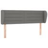 vidaXL Hoofdbord met randen 147x23x78/88 cm stof donkergrijs