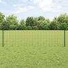 vidaXL Hek met Paal Groen 0,6 x 25 m Staal en PVC