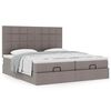 vidaXL Ottoman bed met matrassen 200x200cm stof taupe