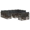 vidaXL Tuinbankenset 12 st Grijs poly rattan