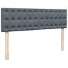 vidaXL Ottoman bed met matrassen 160x200cm fluweel donkergrijs