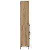 vidaXL Hoge kast Artisan Eiken 69,5 x 34 x 180 cm Bewerkt hout