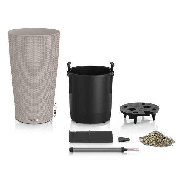 LECHUZA Plantenbak CILINDRO Cottage 32 ALL-IN-ONE &oslash; 32 cm zandbruin