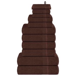 vidaXL 12-delige Handdoekenset FROGN 360 g/m&sup2; bruin