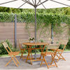 vidaXL 5-delige Tuinset poly rattan en massief hout beige