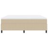 vidaXL Boxspringbed Lichtgrijs en wit. 180 x 200 cm Katoen Stof