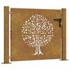 vidaXL Tuinpoort 100 x 75 cm Poedergecoat staal Zwart Vergrendelbaar