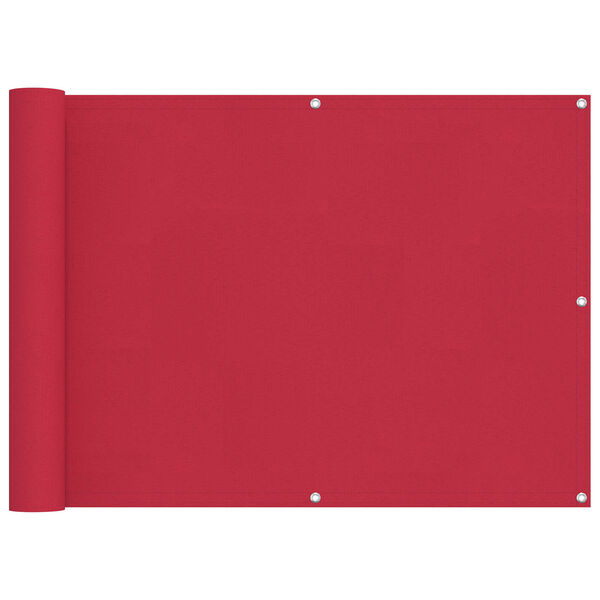 vidaXL Balkon Scherm Bordeauxrood 75 x 200 cm PU gecoat oxford alu