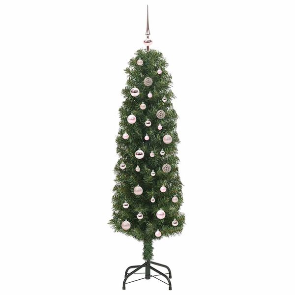 vidaXL Kunstkerstboom Groen 150 cm PVC en Staal en Kunststof