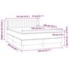 vidaXL Boxspring met matras stof donkerbruin 140x200 cm