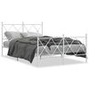 vidaXL Bedframe met hoofd- en voeteneinde metaal wit 120 x 190 cm