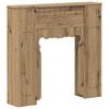 vidaXL Haardomlijsting Artisanaal eiken 93 x 20 x 89 cm Bewerkt hout