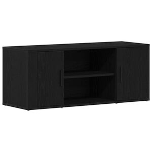 vidaXL TV-kast Zwart eiken 100 x 35 x 40 cm Bewerkt hout