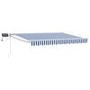 vidaXL Handbediende luifel met LED's Blauw en Wit 3 x 2 m
