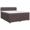 vidaXL Boxspringbed met matras Donkerbruin 160 x 200 cm Stof