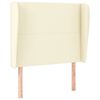 vidaXL Hoofdbord met randen 83x23x118/128 cm kunstleer cr&egrave;mekleurig