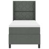 vidaXL Boxspring bed met matras Donkergrijs 90 x 190 cm Stof