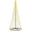 vidaXL LED Kerstboom 235 cm 1000 LED's Warmwit Staal Zwart