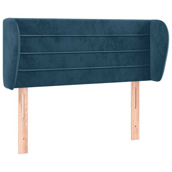 vidaXL Hoofdbord met randen 83x23x78/88 cm fluweel donkerblauw
