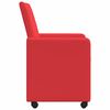 vidaXL Eetkamerstoelen met Wieltjes 2 pcs Rood 57 x 66 x 94 cm