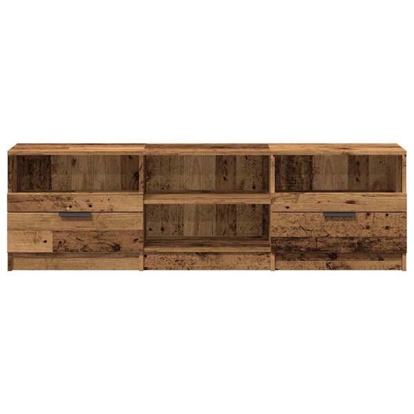 vidaXL Tv-meubel 150x33,5x45 cm bewerkt hout oud houtkleurig