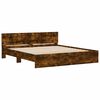 vidaXL Bedframe met hoofdeinde gerookt eikenkleurig 160x200 cm