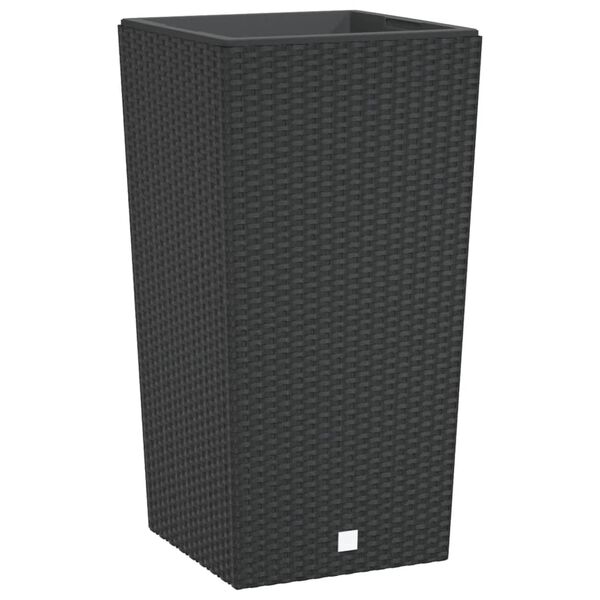 vidaXL Plantenbak met uitneembare bak rattan-look 21/49 L PP antraciet