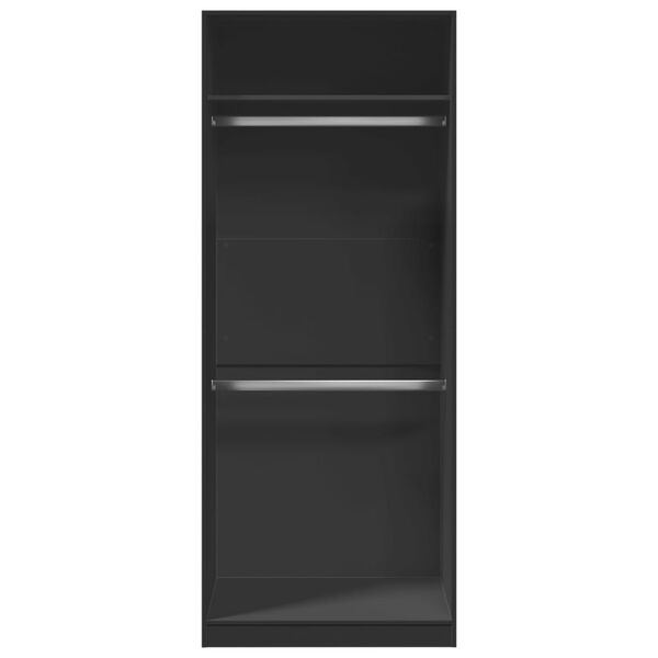 vidaXL Kledingkast 80x50x200 cm bewerkt hout zwart