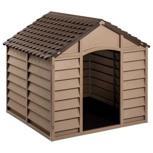 vidaXL Hondenhok 86x84x82 cm polypropeen bruin
