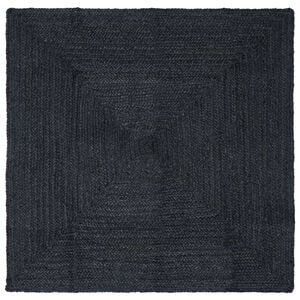vidaXL Gebied Tapijt Donkergrijs 160 x 160 cm Jute