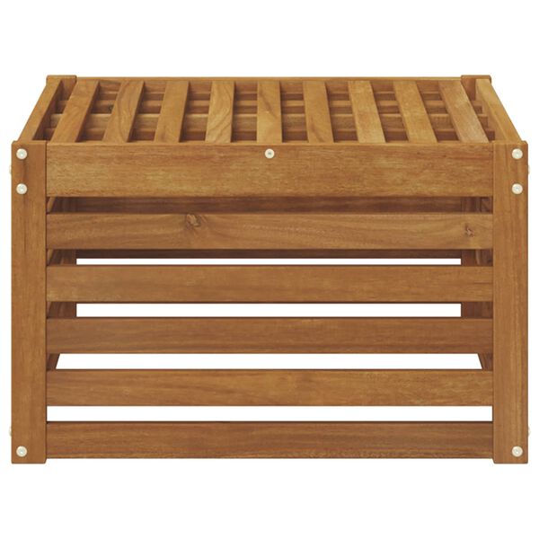 vidaXL Buiten Voetenbank Massief Acaciahout Naturel 59 x 59 x 37 cm