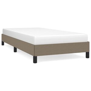 vidaXL Bedframe zonder matras 90x200 cm stof taupe