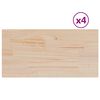vidaXL Tafelbladen 4 st rechthoekig 90x45x1,7 cm massief grenenhout