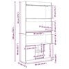 vidaXL Hoge kast 92x33x180 cm bewerkt hout oud houtkleurig
