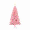 vidaXL Kerstboom met 150 LED met standaard Roze 120 cm PVC