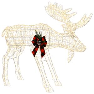 vidaXL Eland kerstdecoratie Wit 120 x 27 x 105 cm Acryl 170 LED's
