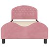 vidaXL Bedframe voor kinderen met hoofdbord Roze 80 x 200 cm Fluweel