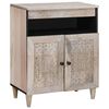 vidaXL Dressoir Bleached Wit 60 x 33 x 75 cm Massief Mango Hout