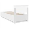 vidaXL Bedframe met hoofdeinde Wit 90 x 200 cm Bewerkt hout
