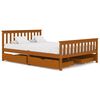 vidaXL Bedframe met 4 lades massief grenenhout honingbruin 140x200 cm