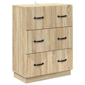 vidaXL Ladenkast Sonoma Eiken 66 x 34,5 x 87 cm Bewerkt hout