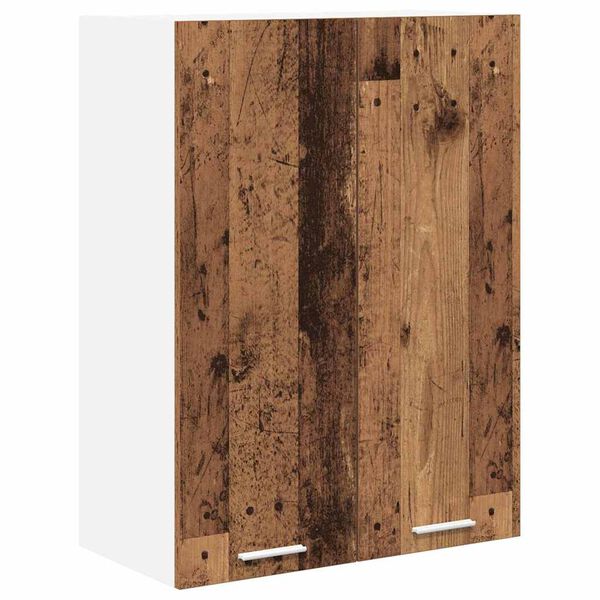 vidaXL Hangkast met opslag Oudhout 60 x 31 x 80 cm Bewerkt hout