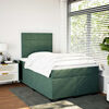 vidaXL Boxspring met matras fluweel donkergroen 120x190 cm