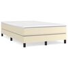 vidaXL Boxspring bed kunstleer crèmekleurig 120x200 cm