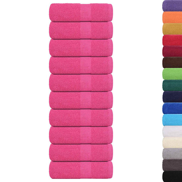 vidaXL Gastendoekjes FROGN 10 st 30x50 cm 360 g/m&sup2; roze