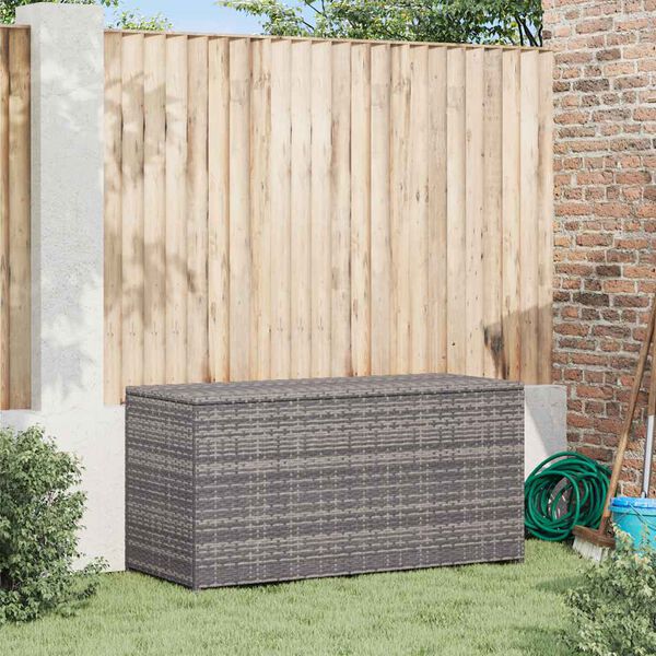 vidaXL Tuinbox 120x50x60 cm poly rattan grijs