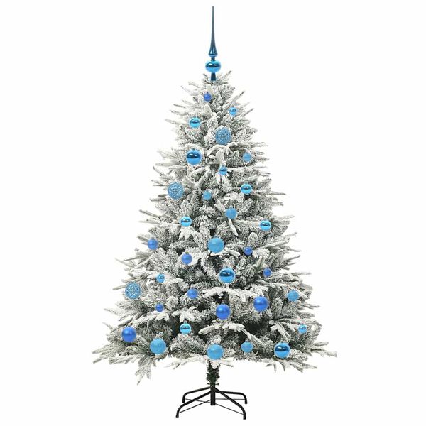 vidaXL Artificial Pre-lit Kerstboom met Ballenset Groen 150 cm
