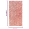 vidaXL Vloerkleed shaggy hoogpolig 50 mm 80x150 cm roze